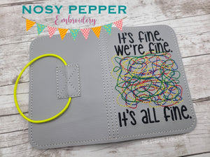 It's fine notebook cover (2 sizes available) machine embroidery design DIGITAL DOWNLOAD