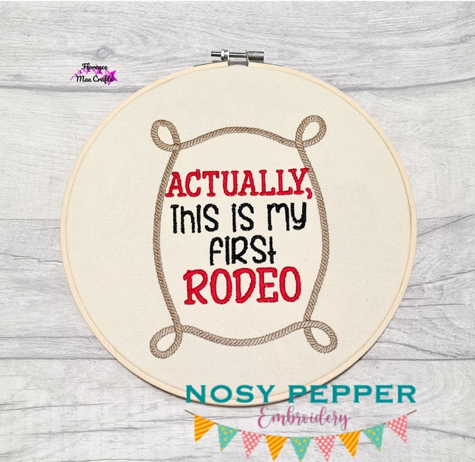 Machine Embroidery Rodeo Actually, this is my first rodeo machine embroidery design (5 sizes in ...