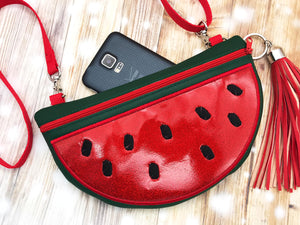 Watermelon applique ITH Bag (3 sizes available) machine embroidery design DIGITAL DOWNLOAD