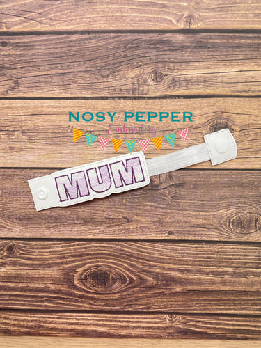 Mum water bottle band machine embroidery design DIGITAL DOWNLOAD