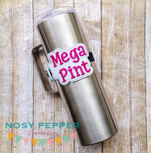 Load image into Gallery viewer, Mega Pint bottle band machine embroidery design DIGITAL DOWNLOAD