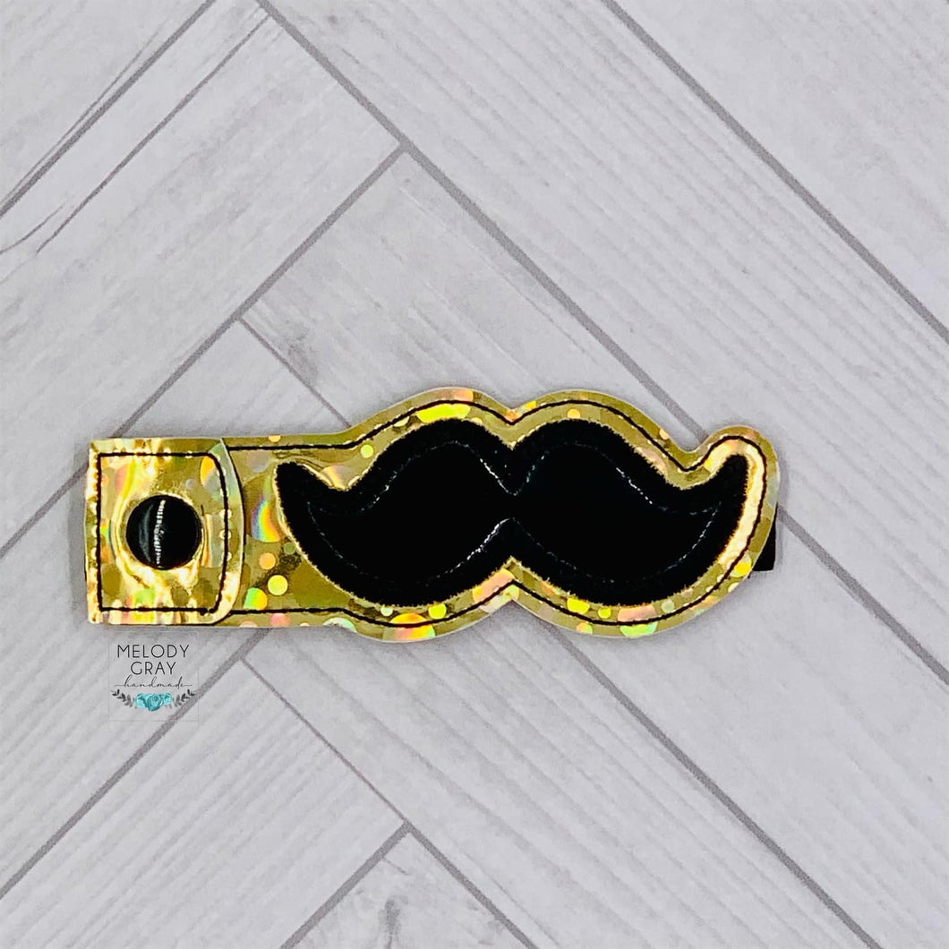 Mustache applique bottle band machine embroidery design DIGITAL DOWNLOAD