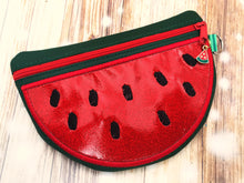 Load image into Gallery viewer, Watermelon applique ITH Bag (3 sizes available) machine embroidery design DIGITAL DOWNLOAD