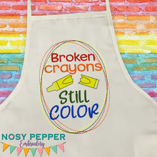 Load image into Gallery viewer, Broken Crayons Still Color machine embroidery Design (4 sizes included) DIGITAL DOWNLOAD