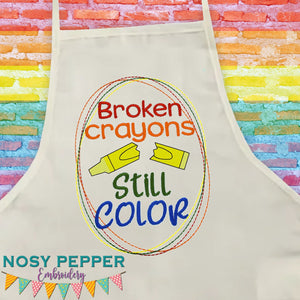 Broken Crayons Still Color machine embroidery Design (4 sizes included) DIGITAL DOWNLOAD
