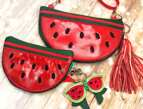 Watermelon applique ITH Bag (3 sizes available) machine embroidery design DIGITAL DOWNLOAD