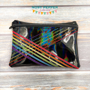 Rainbow weave ITH Bag (5 sizes available) machine embroidery design DIGITAL DOWNLOAD