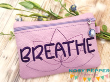Load image into Gallery viewer, Breathe ITH bag (choose from 4 sizes) machine embroidery design DIGITAL DOWNLOAD