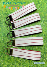 Load image into Gallery viewer, Baseball Softball Fob (2 sizes included) machine embroidery design DIGITAL DOWNLOAD