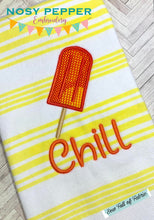 Load image into Gallery viewer, Chill (sketch fill and applique versions included; 5 sizes included) machine embroidery design DIGITAL DOWNLOAD