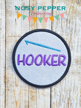 Load image into Gallery viewer, Hooker patch machine embroidery design DIGITAL DOWNLOAD
