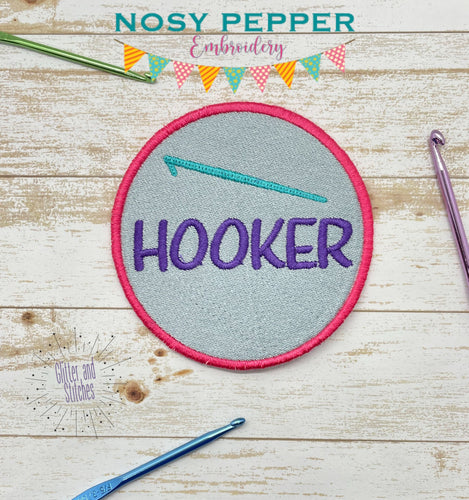 Hooker patch machine embroidery design DIGITAL DOWNLOAD