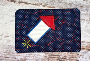 Firework applique ITH Mug Rug (4 sizes and 2 styles included) machine embroidery design DIGITAL DOWNLOAD