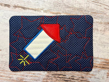 Load image into Gallery viewer, Firework applique ITH Mug Rug (4 sizes and 2 styles included) machine embroidery design DIGITAL DOWNLOAD