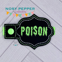 Load image into Gallery viewer, Poison bottle band machine embroidery design DIGITAL DOWNLOAD