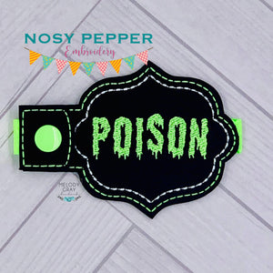 Poison bottle band machine embroidery design DIGITAL DOWNLOAD
