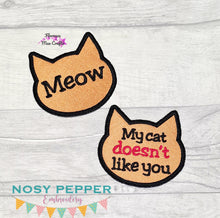 Load image into Gallery viewer, Cat patch set machine embroidery design DIGITAL DOWNLOAD