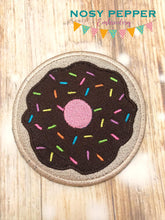 Load image into Gallery viewer, Donut patch machine embroidery design DIGITAL DOWNLOAD