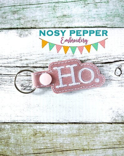Ho text snap tab (single & multi files included) machine embroidery design DIGITAL DOWNLOAD