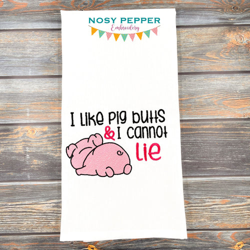 I like pig butts sketchy machine embroidery design (4 sizes included) DIGITAL DOWNLOAD