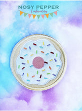 Load image into Gallery viewer, Donut patch machine embroidery design DIGITAL DOWNLOAD