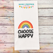 Load image into Gallery viewer, Choose Happy (5 sizes included) machine embroidery design DIGITAL DOWNLOAD