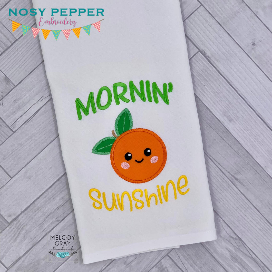 Mornin' Sunshine applique machine embroidery design (4 sizes included) DIGITAL DOWNLOAD