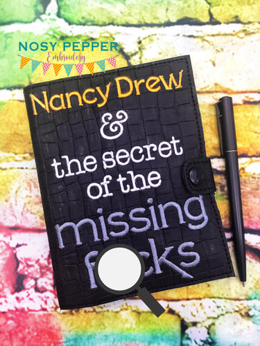 Nancy Drew and the Case notebook cover (2 sizes available) machine embroidery design DIGITAL DOWNLOAD