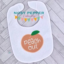Load image into Gallery viewer, Peach Out applique (5 sizes included) machine embroidery design DIGITAL DOWNLOAD