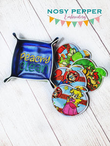 Peachy Clean Make up wipe and tray set (2 sizes of trays and 2 sizes of wipes included) machine embroidery design DIGITAL DOWNLOAD
