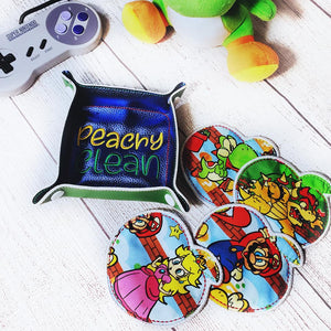 Peachy Clean Make up wipe and tray set (2 sizes of trays and 2 sizes of wipes included) machine embroidery design DIGITAL DOWNLOAD