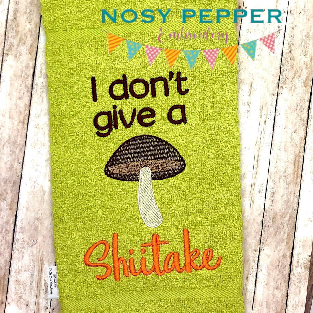I don't give a shiitake machine embroidery design sketchy fill (5 sizes included) DIGITAL DOWNLOAD