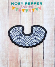 Load image into Gallery viewer, RBG Collar Patch machine embroidery design DIGITAL DOWNLOAD