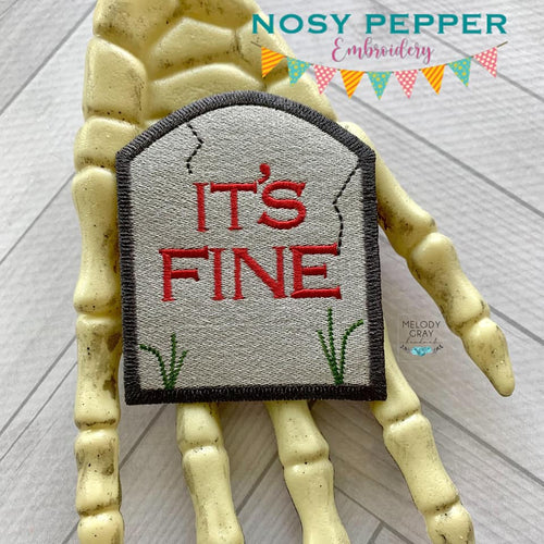 It's fine tombstone Patch machine embroidery design DIGITAL DOWNLOAD