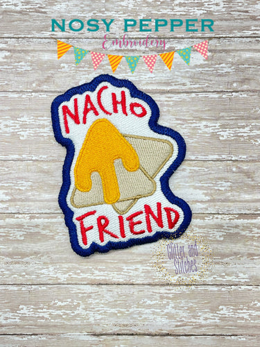Nacho friend patch machine embroidery design DIGITAL DOWNLOAD