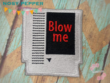 Load image into Gallery viewer, Blow me patch (2 sizes included) machine embroidery design DIGITAL DOWNLOAD