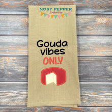 Load image into Gallery viewer, Gouda vibes only machine embroidery applique design (5 sizes included) DIGITAL DOWNLOAD