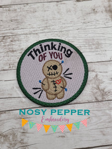 Thinking of you patch machine embroidery design DIGITAL DOWNLOAD