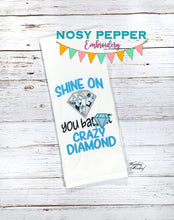 Load image into Gallery viewer, Shine on you batsh*t crazy diamond applique machine embroidery design (4 sizes included) DIGITAL DOWNLOAD