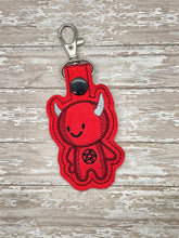 Load image into Gallery viewer, Demon snap tab (single &amp; multi file included) machine embroidery design DIGITAL DOWNLOAD