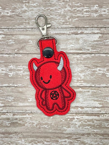 Demon snap tab (single & multi file included) machine embroidery design DIGITAL DOWNLOAD
