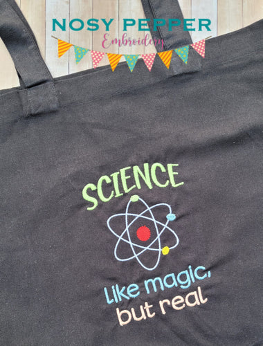 Science like magic but real machine embroidery design (4 sizes included) DIGITAL DOWNLOAD