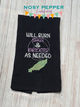 Load image into Gallery viewer, Will burn sage &amp; bridges as needed embroidery design (4 sizes included) DIGITAL DOWNLOAD