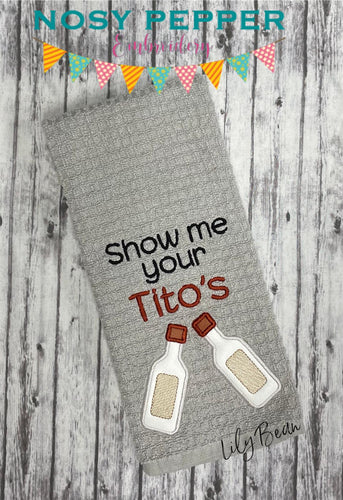 Show me your Tito's applique (4 sizes included) machine embroidery design DIGITAL DOWNLOAD