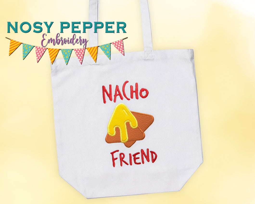 Nacho friend embroidery design (2 versions & 5 sizes included) machine embroidery design DIGITAL DOWNLOAD