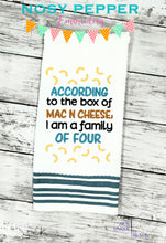 Load image into Gallery viewer, Mac n cheese machine embroidery design (4 sizes included) DIGITAL DOWNLOAD