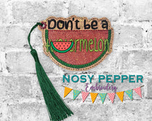 Load image into Gallery viewer, Tw*termelon bookmark/bag tag/ornament sketchy fill machine embroidery design (DIGITAL DOWNLOAD)