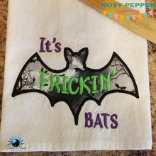 Load image into Gallery viewer, It&#39;s frickin&#39; bats applique machine embroidery design (4 sizes included) DIGITAL DOWNLOAD