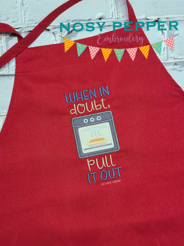 When in doubt, pull it out applique (4 sizes included) machine embroidery design DIGITAL DOWNLOAD
