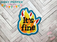 Load image into Gallery viewer, It&#39;s fine patch machine embroidery design DIGITAL DOWNLOAD